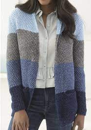 You should be comfortable with the knit and purl follow the key for your size throughout the pattern: Easy Cardigan Knitting Patterns In The Loop Knitting
