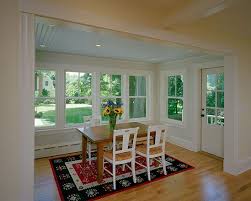 Breakfast Room Addition With Custom Millwork Beadboard Ceiling And Cottage Style Windows Sunroom Dining Room Remodeling Home Additions