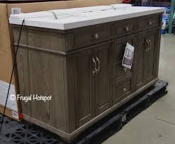 Costco Northridge 60 Gray Oak Bathroom Vanity 799 99 In 2020 Oak Bathroom Vanity Oak Bathroom Grey Oak