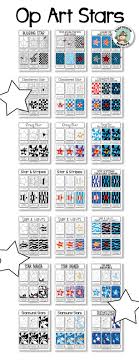 Op Art Stars Stripes Patriotic Art Activity Op Art Lessons Optical Illusions Art Op Art Projects