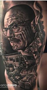 Walter White Breaking Bad Tattoo By Carlos Fabra Tatuagem Masculina Braco Tatuagens Impressionantes Ideias De Tatuagens