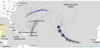 hurricane tracker the three hurricanes on collision course