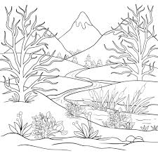 The most beautiful landscapes are collected in this collection. Nature Coloring Pages Printable Free For Adults And Kids