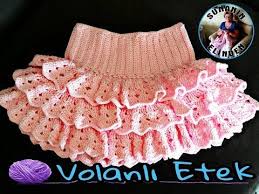 Volanli Etek Modeli Yapimi Kiz Bebekler Icin Bugun Cok Sik Bir Volanli Etek Modeli Yapimini Gostermek Istiyorum Kiz Cocuklari Ic Krose Bebekler Icin Orgu Etek