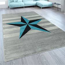 154 produkte im preisvergleich | die besten angebote im august 2021 aus dem bereich paco home teppiche jetzt preise vergleichen & günstig online bestellen! Designer Teppich Stern Motiv Blau Grau Mirai Trading Gmbh