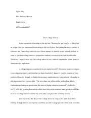 Firstly, college should be granted to students freely because it will encourage them to concentrate on their educations. Why College Should Not Be Free Essay Docx 1 Conron 7 October 201911 Engl 121 Free College Draft Benjamin Franklin Once Said U201cin This World Nothing Course Hero