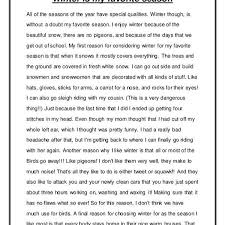 Essay on winter season (100 words) winter comes after the rainy weather. Essays On My Favorite Season Essay Topics And Examples Of Research Paper About My Favorite Season