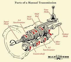 Parts Of A Manual Transmission Illustration Diagram Manual Transmission Transmission Gear Head