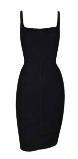 1999 Gucci By Tom Ford Black Knit Bodycon Mini Dress W Seam Details Tom Ford Dress Mini Black Dress Bodycon Mini Dress