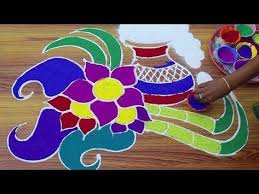 New Year 2018 Rangoli Design Happy New Year Muggulu Rangoli Designs For New Year 2018 New Yea Flower Rangoli Rangoli Designs With Dots Colorful Rangoli Designs
