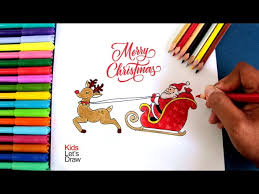 Como Dibujar A Papa Noel En Su Trineo Utilizando Lapices De Color Youtube Santa claus es el nombre que recibe papá noel en estados unidos y otros países del mundo que celebran la navidad. como dibujar a papa noel en su trineo