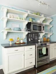 Over The Range Microwave And Open Shelving Kitchens Forum Gardenweb Small Cottage Kitchen Open Kitchen Shelves Kitchen Decor