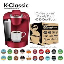 Looking for the best keurig coffee maker? Buy Keurig K Classic Coffee Maker Single Serve K Cup Pod Coffee Brewer Rhubarb And Keurig Coffee Lovers Collection K Cup Pods 40 Count Online In Indonesia B07hfnvptf