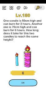 Pertanyaan :klik gambar warna jingga 3x kemudian dengan cepat klik gambar warna hijau 5x! Brain Out Sebuah Lilin Belajar