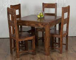 For top quality dining sets ring 07591197320 Valencia Square Dining Table 4 Chairs Dark Solid Sheesham Rosewood Rrp 609