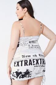 Check spelling or type a new query. Plus Size Newspaper Cami Dress