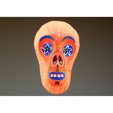 Ceramic Wall Mask by Jenny Mendes Red Skull
