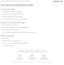 To move something from a lower to a higher position: Cirrus Cloud Quiz Worksheet For Kids Study Com