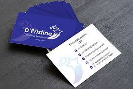 Download abstract business card front and back design vector art. Front Back Business Card Logo Design For D Pristine Cleaning Services Creative Dohl Design