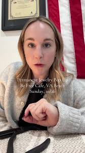 Permanent jewelry pop up at Be Free Cafe until 12pm! #virginiabeach #v...