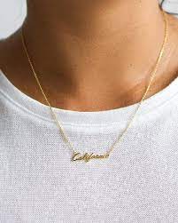 Gold California Necklace Gold Necklace Simple Jewelry Etsy Gold Necklace Simple Delicate Gold Necklace Gold Necklace