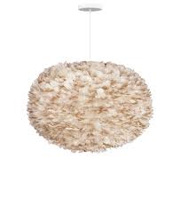 Cord pendant number of light. Feather Lamp Shade Ceiling Light Umage Brown Feather Pendant