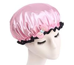 Beautiful Home High Quality Thicken Double Waterproof Children Shower Cap Pink Shower Cap Shower Cap For Kids Shower Caps