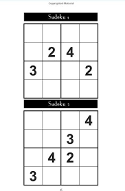 4 x 4 beginners sudoku book