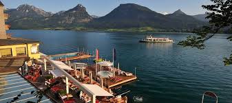 The white horse inn was made world famous by the operetta 'im weissen rossl'. Romantik Hotel Im Weissen Rossl Wolfgangsee Austria Romantic Hotel Hotel Travel Hotels