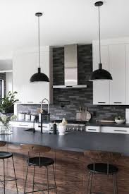 Black And White Kitchen Backsplash Ideas 31 Black Subway Backsplash Ideas The Power Of Black Color In 2020 Contemporary Kitchen Backsplash Contemporary Kitchen Backsplash For White Cabinets
