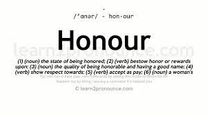 Pronunciation of Honour | Definition of Honour - YouTube