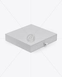 Kraft Slide Box Mockup Half Side View In Box Mockups On Yellow Images Object Mockups Slide Box Box Mockup Mockup Free Psd
