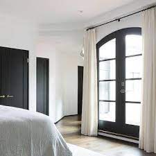 Black and white bedroom door. White Walls Gray Doors Design Ideas
