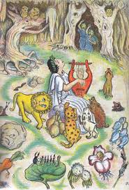 Illustration Of Orpheus From D Aulaires Book Of Greek Myths By Ingri And Edgar Parin D Aulaire 1962 Greek Myths Greek And Roman Mythology Mythology Art