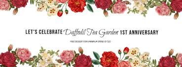 Download Floral Tea Garden Anniversary Facebook Template Postermywall