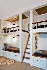 Boys Bunker Room Replicates The Inside Of A Ship S Cabin In This Cape Cod Family Compound Bunk Bed Rooms Bunk Beds Built In Built In Bunks