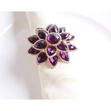 While some are simple bands, others are ornate and in the shape of various symbols. Rhinestone Crystal Flower Napkin Rings Wedding Holiday Table Decoration Set Of 4 Purple Crystal Flower Walmart Com Walmart Com