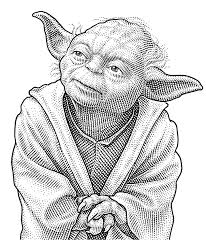 Yoda Hedcut By Bill Hallinan Yoda Drawing Nightmare Before Christmas Drawings Pixel Pattern