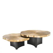 | marble coffee table inlay gemstone top 24 tables marquetry pietra dura vintage. Thousand Oaks Brass Black Coffee Table Set Of 2 Shop Now