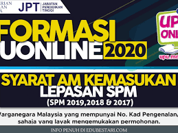 Pastikan pengemaskinian borang permohonan upu 2020/2021 dibuat sebelum tarikh tutup password tersebut akan dihantar ke email yang telah didaftarkan. Syarat Am Kemasukan Upu Lepasan Spm Sesi 2020 Untuk Pelajar Lepasan Spm 2019 2018 2017 Edu Bestari