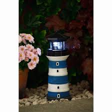 914 x 255 x 125: Solar Lighthouse Blue Solar Lights B M Solar Garden Ornaments Solar Lights Solar Lighthouse