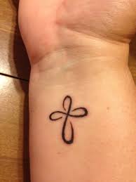 The most common small cross tattoo material is metal. Beautiful Small Cross Tattoo On Wrist