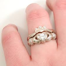 Stacking Claddagh Engagment Wedding Ring Set By Swankmetalsmithing Wedding Ring Sets Claddagh Engagement Ring Claddagh Ring Wedding
