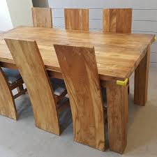 In addition to all teak dining chairs we also offer stainless steel chairs combined with teak wood (the vogue collection). Real Teak Wood Dining Set 6 Chairs Furniture Home Living Furniture Tables Sets On Carousell