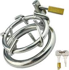 ScreaAss Extra Small Cage CBT Spikes Chastity Belt Men with Spiky Double  Rings Cock Cage Lock Chastity Cage Chastity Clamp Chastity Sex Toys for  Men, Silver, 50 mm : Amazon.de: Health &