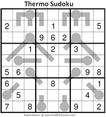 How to make a puzzle: Thermometer Sudoku Puzzle Fun With Sudoku 385