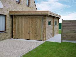 veranclassic garage moderne garage moderne garage bois toit plat garage bois