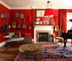 Cage's living room music was written in 1940 for a quartet of performers speaking and playing any household objects or architectural elements, such as magazines, table, largish books, the floor, a. How To Pull Off An Eclectic Look In A Living Room Home Music Rooms Living Room Red Music Room Design