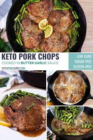These healthy garlic roasted pork chops take less than 25 minutes and only need 5 ingredients. Keto Pork Chops In Butter Garlic Sauce Video Ditch The Carbs