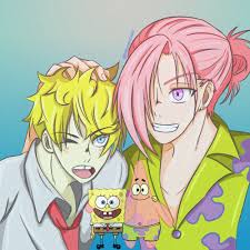 Spongebob And Patrick As Humans By Shelby Desu Spongebob Anime Goth Disney Spongebob